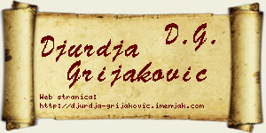 Đurđa Grijaković vizit kartica